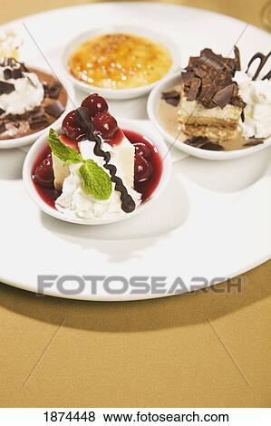 edmonton, alberta, canada; a variety of desserts on a plate View Large Photo Image Stock Photo - edmonton, alberta, canada; a variety of desserts on a plate. Fotosearch