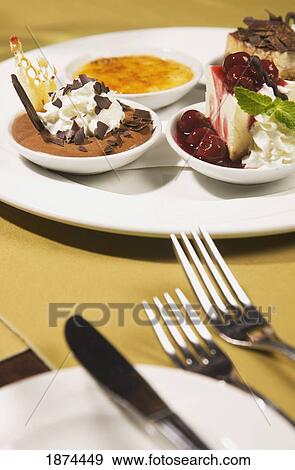 edmonton, alberta, canada; a variety of desserts on a plate sitting on a table View Large Photo Image Stock Photo - edmonton, alberta, canada; a variety of desserts on a plate sitting on a table. Fotosearch