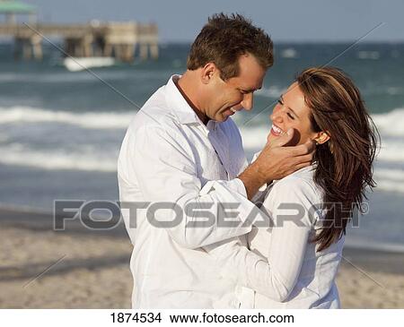 fort lauderdale, florida, united states of america; a couple on the beach View Large Photo Image Picture - fort lauderdale, florida, united states of america; a couple on the beach. Fotosearch