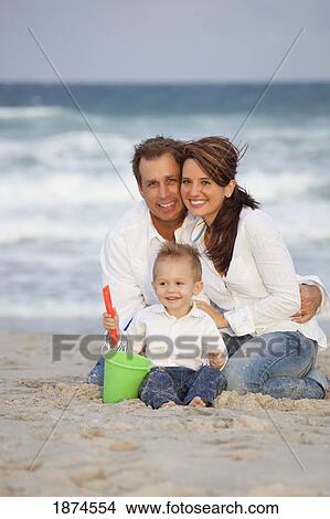 fort lauderdale, florida, united states of america; a family on the beach View Large Photo Image Picture - fort lauderdale, florida, united states of america; a family on the beach. Fotosearch