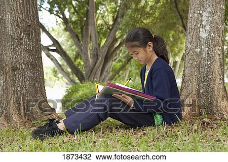 fort lauderdale, florida, united states of america; a girl doing school work in the park View Large Photo Image Stock Image - fort lauderdale, florida, united states of america; a girl doing school work in the park. Fotosearch