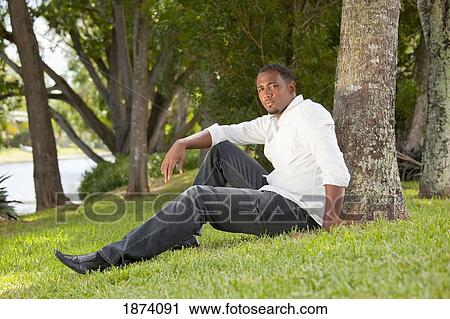 fort lauderdale, florida, united states of america; portrait of a man sitting against a tree in a park View Large Photo Image Stock Image - fort lauderdale, florida, united states of america; portrait of a man sitting against a tree in a park. Fotosearch
