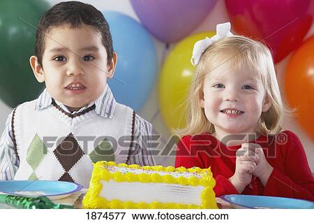 knoxville, tennessee, united states of america; two children with balloons and a birthday cake View Large Photo Image Stock Photo - knoxville, tennessee, united states of america; two children with balloons and a birthday cake. Fotosearch