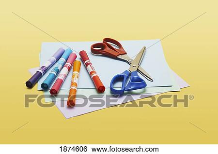 knoxville, tennessee, united states of america; paper, scissors and markers View Large Photo Image Stock Photograph - knoxville, tennessee, united states of america; paper, scissors and markers. Fotosearch