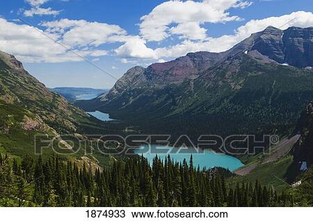 montana, united states of america; grinnell, lake josephine, and swiftcurrent lake (foreground to background) viewed from the grinnell glacier trail in glacier national park View Large Photo Image Stock Image - montana, united states of america; grinnell, lake josephine, and swiftcurrent lake (foreground to background) viewed from the grinnell glacier trail in glacier national park. Fotosearch