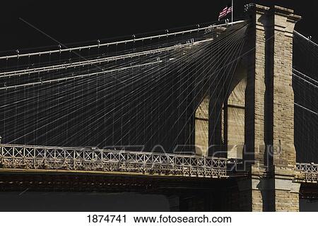 Stock Image - new york city, new york, united states of america; brooklyn bridge. Fotosearch