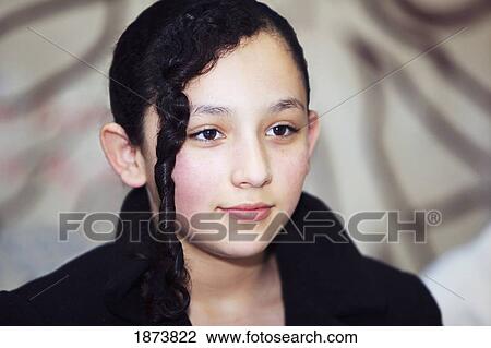 Stock Image - portrait of a girl wearing black. Fotosearch