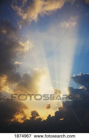 rays of light shining through the clouds View Large Photo Image Stock Photo - rays of light shining through the clouds. Fotosearch