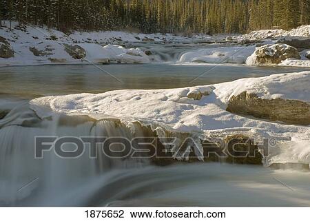 bragg creek, alberta, canada; snow over the elbow falls and the elbow river in winter View Large Photo Image Stock Image - bragg creek, alberta, canada; snow over the elbow falls and the elbow river in winter. Fotosearch