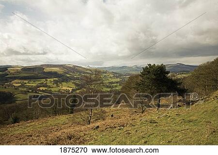 kinder scout, derbyshire, england; a landcape of hills, trees and farm fields in peak district national park View Large Photo Image Stock Image - kinder scout, derbyshire, england; a landcape of hills, trees and farm fields in peak district national park. Fotosearch