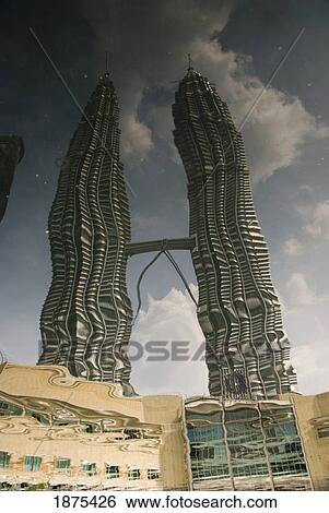 kuala lumpur, malaysia; reflection of two tall buildings in water View Large Photo Image Stock Photograph - kuala lumpur, malaysia; reflection of two tall buildings in water. Fotosearch