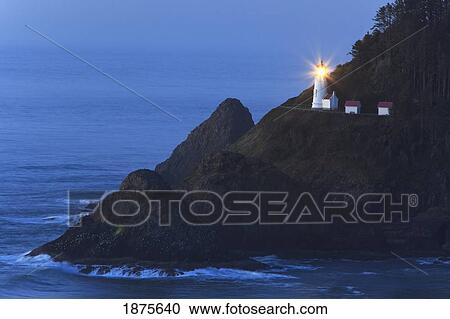 oregon, united states of america; heceta head lighthouse at sunset View Large Photo Image Stock Image - oregon, united states of america; heceta head lighthouse at sunset. Fotosearch