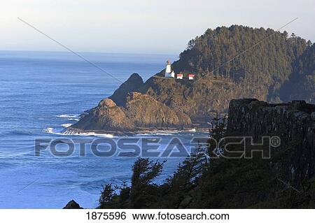 oregon, united states of america; heceta head lighthouse along the coast of the pacific ocean View Large Photo Image Stock Photograph - oregon, united states of america; heceta head lighthouse along the coast of the pacific ocean. Fotosearch