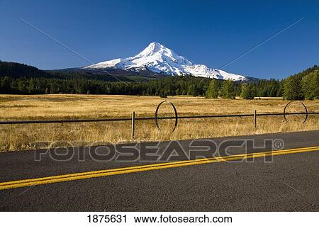oregon, united states of america; view of mount hood from a road in hood river valley View Large Photo Image Stock Image - oregon, united states of america; view of mount hood from a road in hood river valley. Fotosearch
