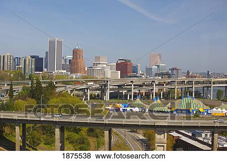roadways and a cityscape View Large Photo Image Stock Photo - roadways and a cityscape. Fotosearch