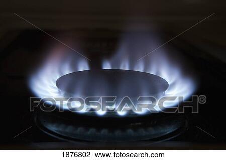 A Gas Burner With Blue Flames View Large Photo Image Stock Image - A Gas Burner With Blue Flames. Fotosearch
