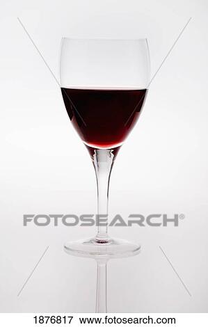 Stock Photo - A Wine Glass With Red Wine. Fotosearch