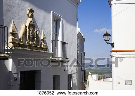 Stock Image - Arcos De La Frontera, Andalusia, Spain; White Buildings. Fotosearch