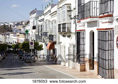 Arcos De La Frontera, Andalusia, Spain; White Buildings Along The Street View Large Photo Image Stock Image - Arcos De La Frontera, Andalusia, Spain; White Buildings Along The Street. Fotosearch