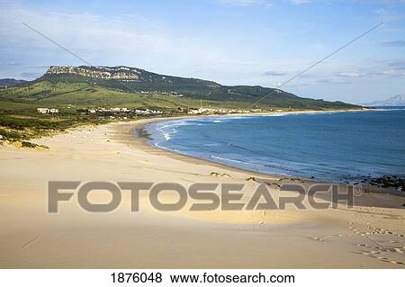 Bolonia, Andalusia, Spain; A Beach Along The Coast Near Tarifa View Large Photo Image Stock Photo - Bolonia, Andalusia, Spain; A Beach Along The Coast Near Tarifa. Fotosearch