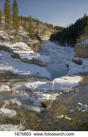 Bragg Creek, Alberta, Canada; Elbow Falls And Elbow River In Winter View Large Photo Image Stock Image - Bragg Creek, Alberta, Canada; Elbow Falls And Elbow River In Winter. Fotosearch
