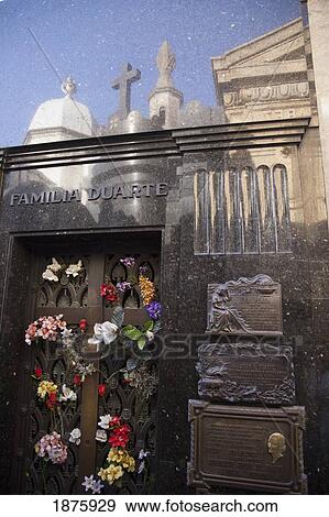 Buenos Aires, Argentina; A Mausoleum In Recoleta Cemetery View Large Photo Image Stock Photo - Buenos Aires, Argentina; A Mausoleum In Recoleta Cemetery. Fotosearch