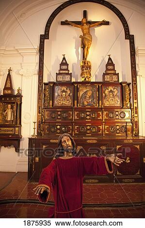 Stock Photography - Buenos Aires, Argentina; A Statue Of Jesus In A Jesuit Built Church In 1732 In Recoleta. Fotosearch