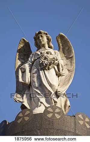 Buenos Aires, Argentina; A Stone Statue Of An Angel In Recoleta Cemetery View Large Photo Image Stock Photograph - Buenos Aires, Argentina; A Stone Statue Of An Angel In Recoleta Cemetery. Fotosearch