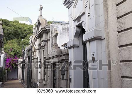 Buenos Aires, Argentina; Mausoleums In Recoleta Cemetery View Large Photo Image Stock Image - Buenos Aires, Argentina; Mausoleums In Recoleta Cemetery. Fotosearch