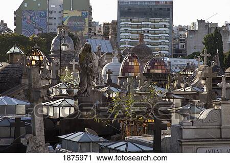 Stock Image - Buenos Aires, Argentina; Mausoleums In Recoleta Cemetery. Fotosearch