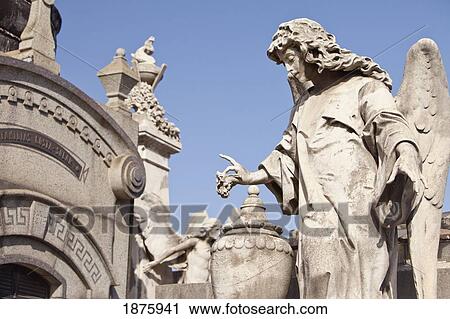 Buenos Aires, Argentina; Stone Statues In Recoleta Cemetery View Large Photo Image Stock Image - Buenos Aires, Argentina; Stone Statues In Recoleta Cemetery. Fotosearch