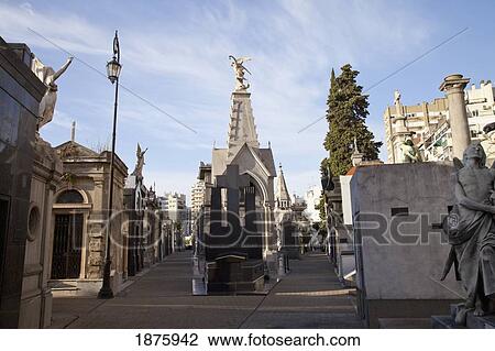 Stock Image - Buenos Aires, Argentina; Tombs And Mausoleums In Recoleta Cemetery. Fotosearch