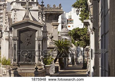 Stock Photo - Buenos Aires, Argentina; Tombs And Mausoleums In Recoleta Cemetery. Fotosearch
