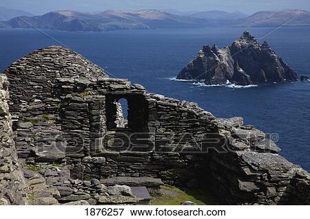 County Kerry, Ireland; Ruins Of An Ancient Chapel On Skellig Michael View Large Photo Image Stock Photo - County Kerry, Ireland; Ruins Of An Ancient Chapel On Skellig Michael. Fotosearch