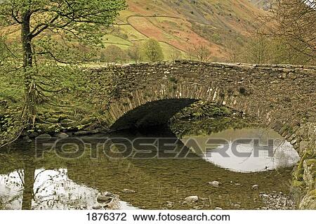 Stock Image - Cumbria, England; A Cow Bridge Over Brothers Water In Lake District National Park. Fotosearch