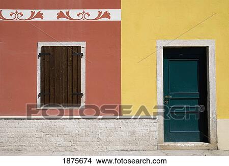 italian, Italy; Colorful House Front In Italy View Large Photo Image Picture - italian, Italy; Colorful House Front In Italy. Fotosearch