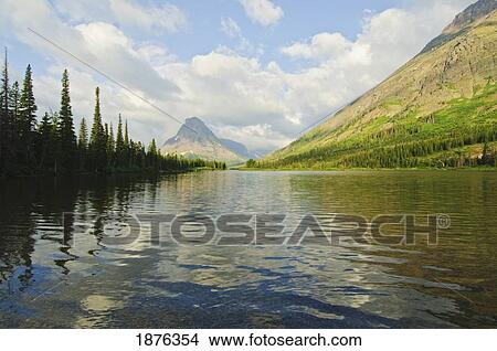 Montana, United States Of America; Two Medicine Lake In Glacier National Park View Large Photo Image Picture - Montana, United States Of America; Two Medicine Lake In Glacier National Park. Fotosearch