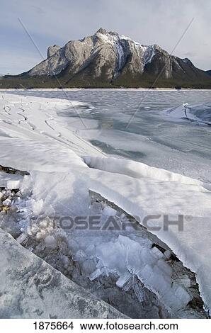 Nordegg, Alberta, Canada; Abraham Lake In Winter View Large Photo Image Picture - Nordegg, Alberta, Canada; Abraham Lake In Winter. Fotosearch