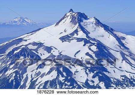 Oregon, United States Of America; Mt. Jefferson And Three Sisters Mountains View Large Photo Image Stock Photo - Oregon, United States Of America; Mt. Jefferson And Three Sisters Mountains. Fotosearch
