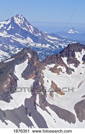 Oregon, United States Of America; Aerial View Of Broken Top And Three Sister Mountain Range View Large Photo Image Stock Image - Oregon, United States Of America; Aerial View Of Broken Top And Three Sister Mountain Range. Fotosearch