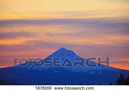 Oregon, United States Of America; Sunrise Over Mount Hood View Large Photo Image Stock Image - Oregon, United States Of America; Sunrise Over Mount Hood. Fotosearch