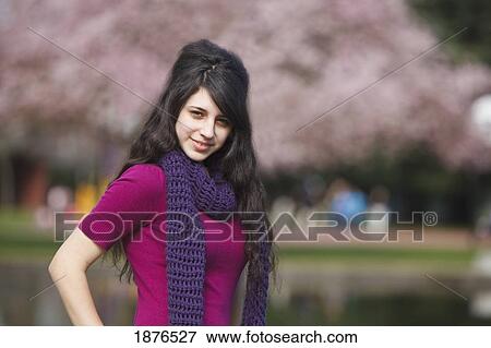 Portland, Oregon, United States Of America; A Teenage Girl Standing In Portland Park View Large Photo Image Stock Photo - Portland, Oregon, United States Of America; A Teenage Girl Standing In Portland Park. Fotosearch