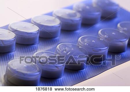 Stock Photo - Rows Of Packaged Pills. Fotosearch