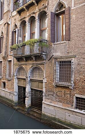Venice, Italy; Front Of A Palace Along A Canal View Large Photo Image Stock Photography - Venice, Italy; Front Of A Palace Along A Canal. Fotosearch