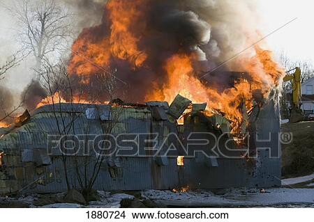 A Barn Burning Quebec City Quebec Canada Picture 1880724