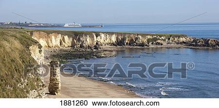 a view of the coastline; south shields, tyne and wear, england View Large Photo Image Stock Image - a view of the coastline; south shields, tyne and wear, england. Fotosearch