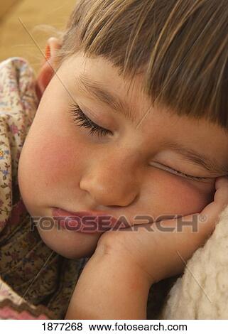 Stock Photo - a young girl sleeping. Fotosearch