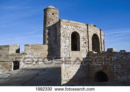 Stock Image - along the ramparts; essaouira, morocco. Fotosearch