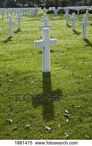 Stock Photography - american cemetery at omaha beach; normandy, france. Fotosearch