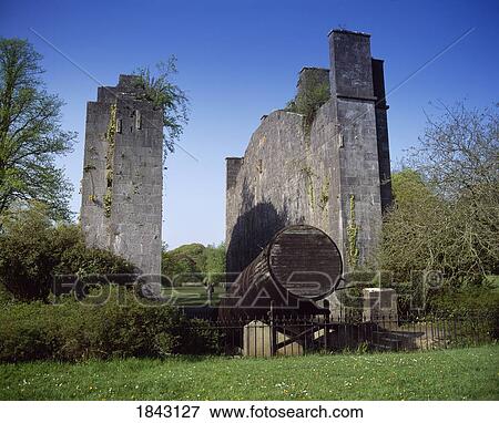 Birr Castle, Co Offaly, Ireland; Exterior View Of Birr Castle Before Renovation View Large Photo Image Stock Photo - Birr Castle, Co Offaly, Ireland; Exterior View Of Birr Castle Before Renovation. Fotosearch